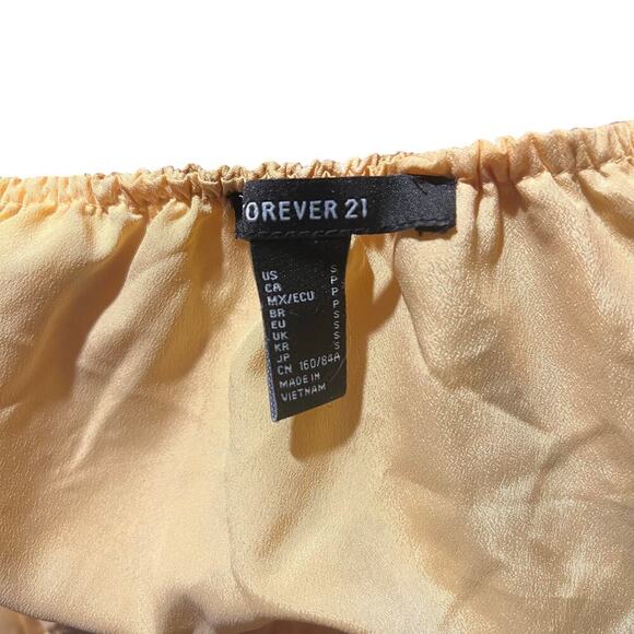 Forever 21 Yellow Floral Open Back Dress Size Small - Picture 3 of 5